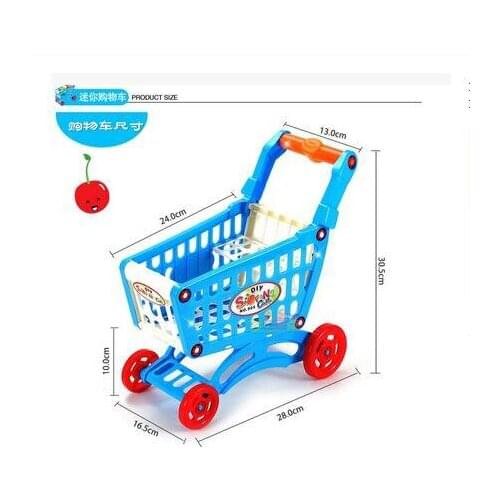 Kitchen food cart Hognsign Baby Girl Childrens Shopping Cart For Play House Kitchen Food Toy Fruit Cake Vegetable Children Kid
