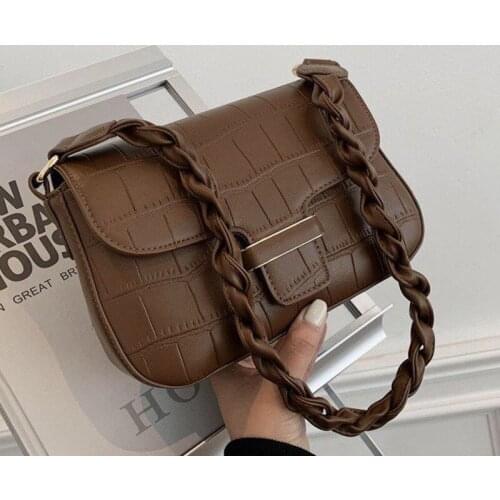 Crocodile pattern Square Armpit bag 2020 New Quality PU Leather Womens Designer Handbag High capacity Shoulder Messenger Bag