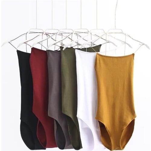 2021 Summer Women Sexy Camisole One-Piece Suits Women Top Backless Cross Straps One-Piece Suits Back Lace Up One-Piece Female