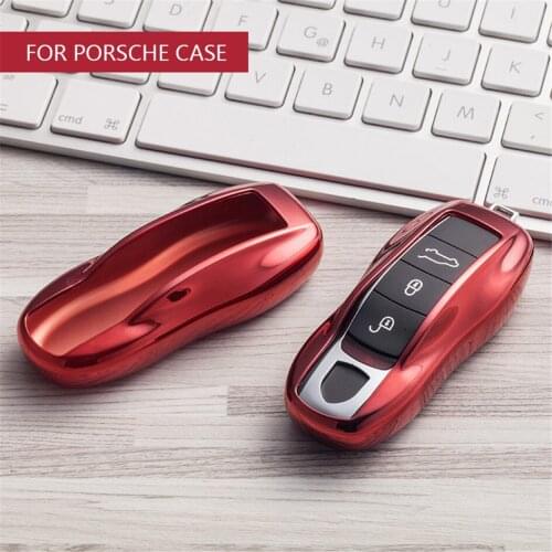 Hot Sell Car Key Case Cover For Porsche Cayenne Macan Design 997 Panamera Cayman Key Bag Car key protective shell For Porsche