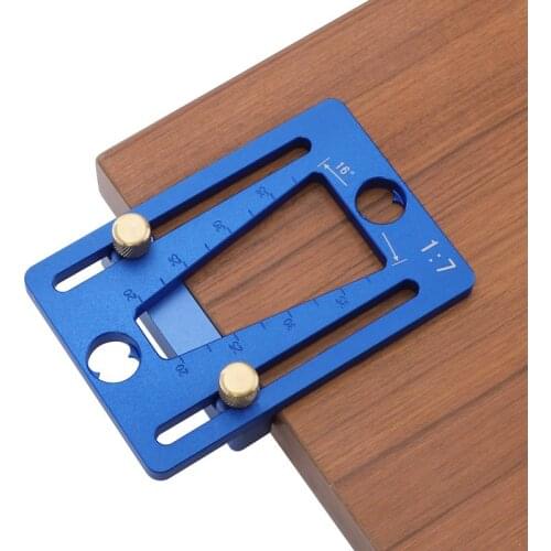 Aluminum Alloy Dovetail Marker Adjustable Woodworking Dovetail Guide Template 1:7 Dovetail Marking Gauge for Hand Cut Wood Joint