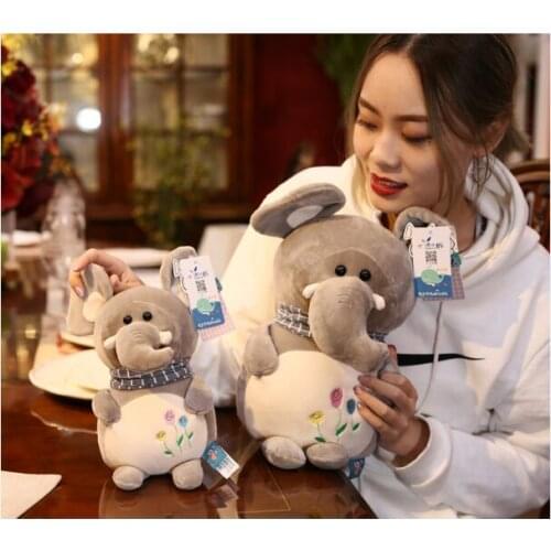 Cartoon scarf elephant plush toy very soft cotton doll kids toy pillow Christmas gift b2227