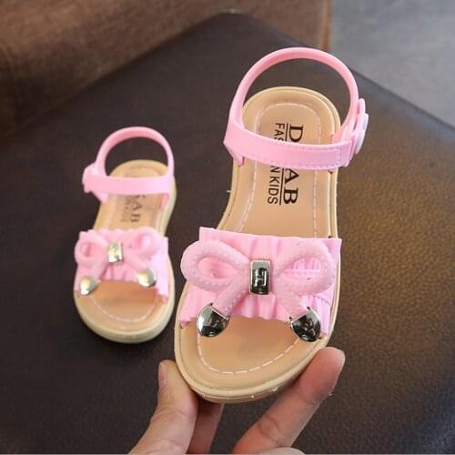 Summer new childrens Korean version of the princess shoes in the big childrens shoes little girl baby sandals slippers