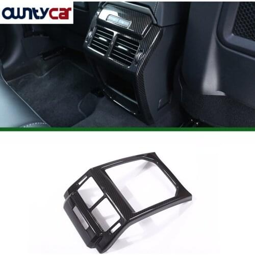 New! Carbon Fiber Style ABS Plastic Accessories For LandRover Range Rover Evoque 12-17 Rear Row AC Vent Outlet Frame Cover Trim