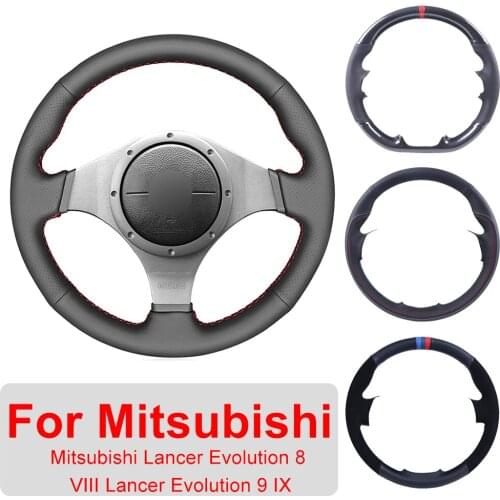 Customized Car Steering Wheel Cover For Mitsubishi Lancer Evolution 8 VIII 2003-2005 Lancer Evolution 9 IX 2005-2007 Wrap