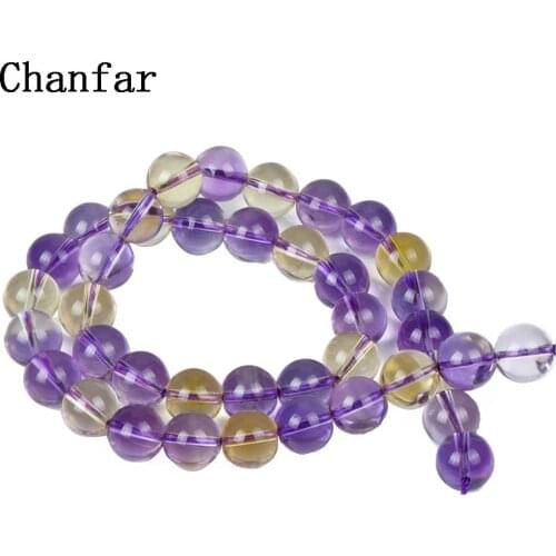 Purple Golden Semi-precious Stone Beads Women Jewelry DIY Fashion Making Beads 6 8 10mm