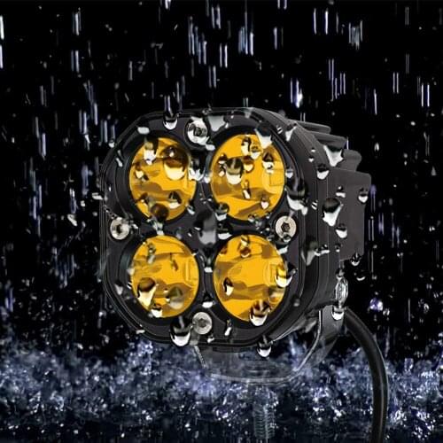 For Off-Road 4X4 Jeep 3E LED Yellow White Driving Fog Lights 2 Pieces Of 3 Inch 40W Waterproof Driving Off-Road Work Lights