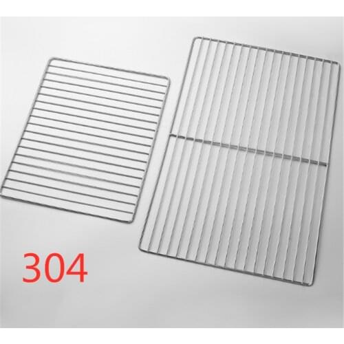 Bbq meshes stainless steel 304 barbecue net BBQ grill Mesh Rectangular Baking Tool with Foot Drainage Cake Drying Mesh Frame