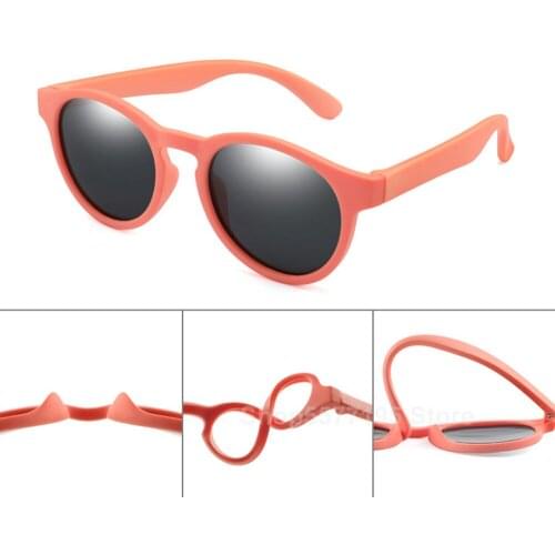 Brand Design Kids Round Polarized Sunglasses Vintage Boys Girls Coating Sun Glasses Child UV400 Sunglass Shades Gafas de sol