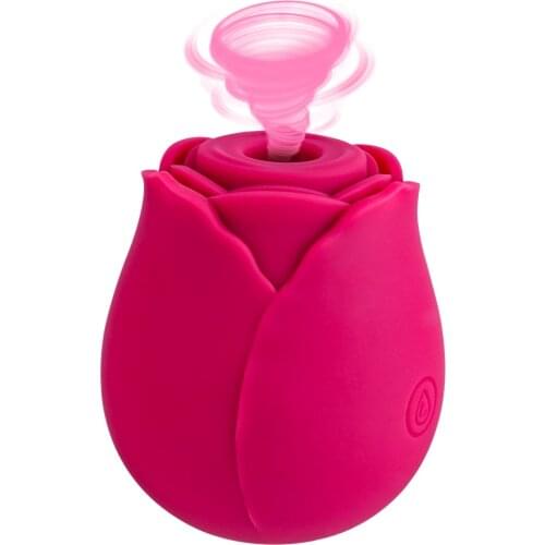 Rose Shaped Vagina sucking vibrator intimate nipple sucker oral licking clitoris stimulating female sex toys