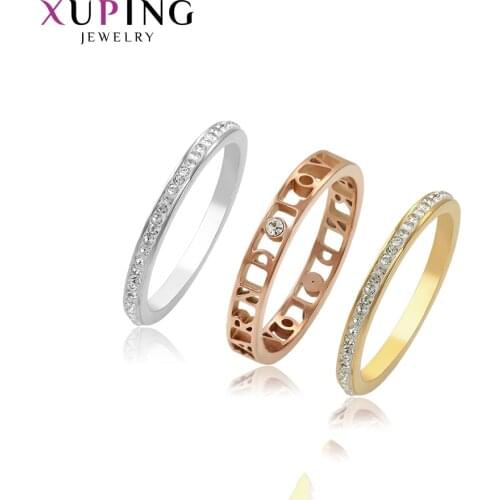 Xuping Exquisite Romantic New arrival Gift Multicolor Engagement Wedding Rings For Women Vintage Jewelry Gifts 16166