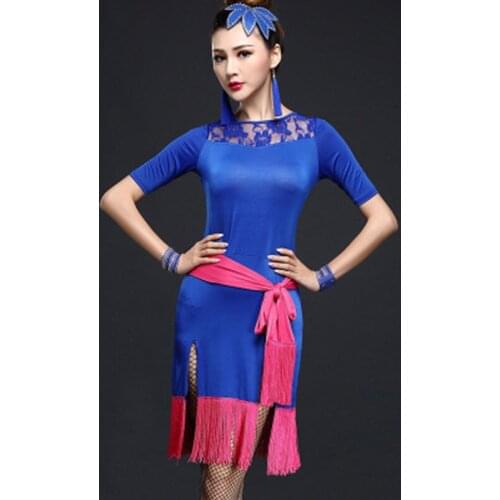 Latin dance skirt autumn new Latin dance costume adult lady Latin dance skirt costumes practice clothes tassel dress