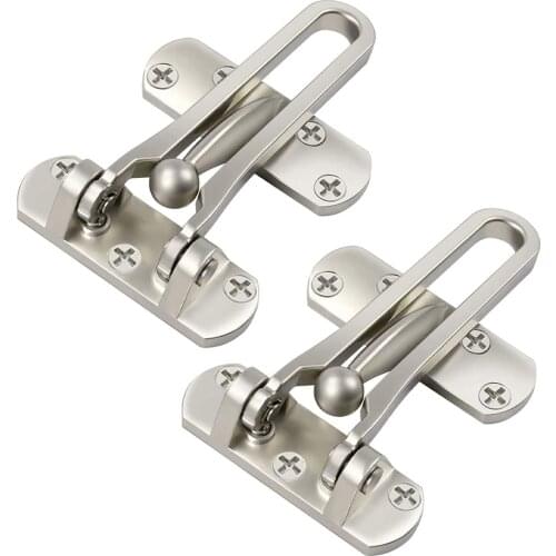 Door Lock Latch for Home Security, 2 Pack Front Door Locks for Kids, Home Reinforcement Lock for Swing-in Doors, Thicken Solid