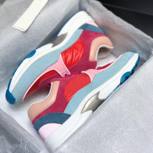 2021 designer luxury sneakers men and women reflective casual shoes womens sneakers party calfskin mixed fiber top quality