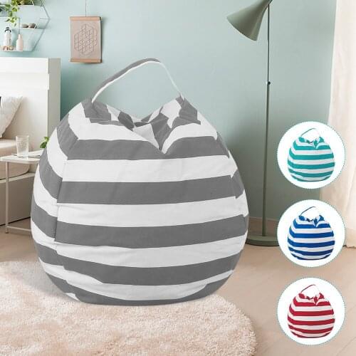 Kids plush toys Soft Canvas Storage Bean Bags Beanbag Chair Bedroom Stuffed Animal Room Mats Portable Clothes Storage Bag