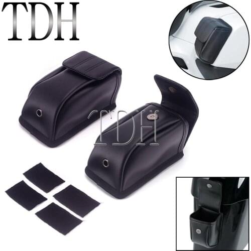 For Honda Goldwing GL1800 UTV Scooter Motorcycle Car Saddlebag Black Leather Storage Bag Saddle Bag Tool Luggage 6 3/4" x 4 1/4"