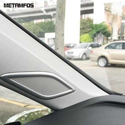 For Volkswagen Touran 2016 2017 2018 Audio Speaker Sound Loudspeaker Cover Trim Matte A Pillar Decoration Inner Car Accessories