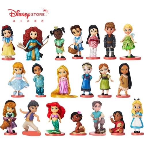 20PcsDisney Princess Action Figures Toys Rapunzel Snow Cinderella White Snow Fairy Rapunzel Dolls Decoration Children Gift