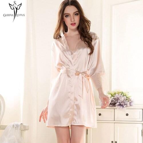 Женские халаты с кружевом GLEEFUL LOTUS China At AliExpress