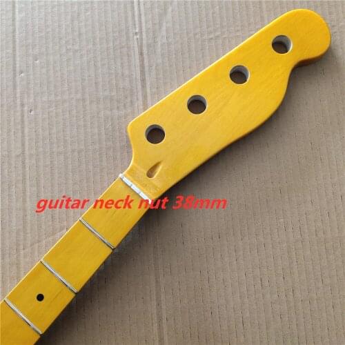 Yellow gloss Maple 20 frets TL bass guitar neck part 4 string maple fingerboard 34 inch nut 38mm