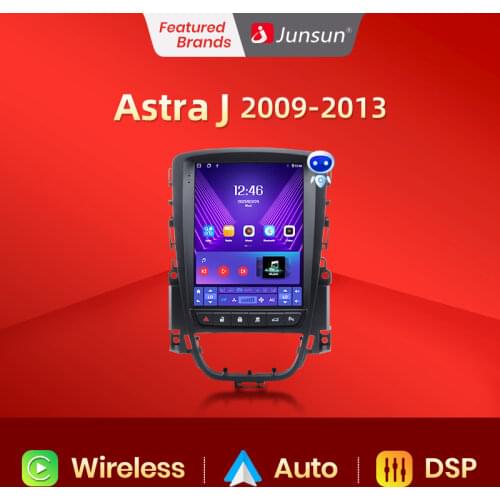 Junsun For Tesla Style Android Auto 4G Wireless Carplay DSP Car Radio Multimedia Player For Opel ASTRA J 2009-2013 no 2din