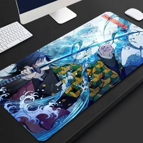 Demon Slayer pad mouse computer gamer mouse pad 900x400x2mm padmouse Agatsuma Zenitsu mousepad ergonomic gadget manga desk mats