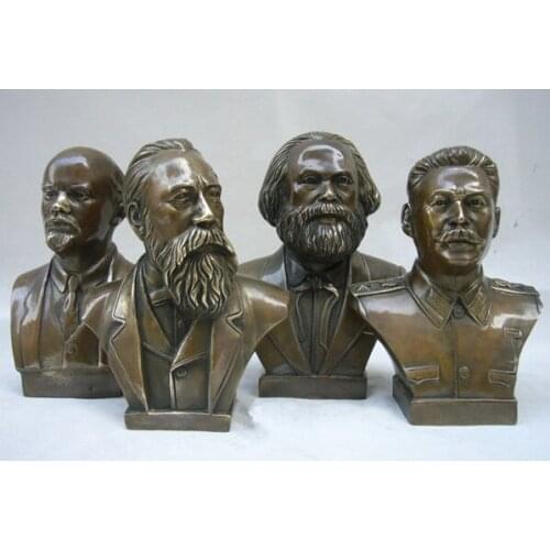 TOP limited edition collection-Soviet Union communism great leader Vladimir Lenin Marx Friedrich Engels Stalin bronze statue