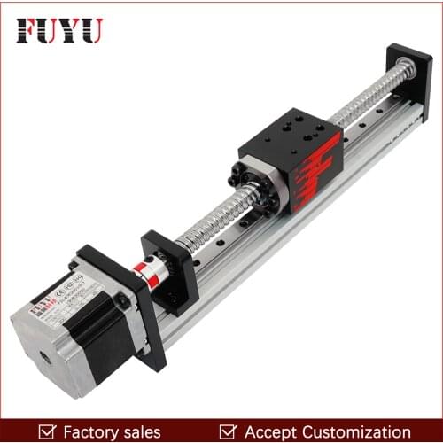 150mm linear guide rail stage actuator with nema 23 stepper motor G1610 ball screw for cnc linear motion slide