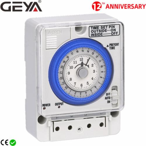 Free Shipping TB388 Non Power Failure 24 Hours Mechanical Timer Switch with Battery 100V-240V 15A Time Circuit Diagram