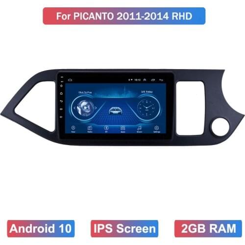 Android 10.0 auto estereo central multimidia for Kia Picanto 2011 2012 2013 2014 RHD Car Radio Multimedia GPS Android Navigation