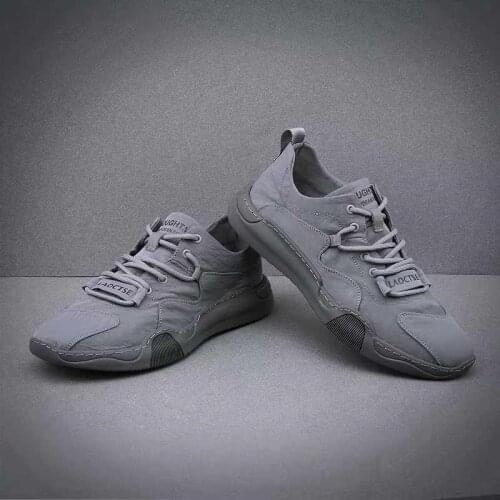 2021 Mens Casual Shoes Vulcanized Shoes Ice Silk Fabric Sports Shoes Men and Women Gray Casual Shoes Fashion Mens Sports Shoes