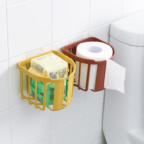 Toilet Paper Storage Rack Punch-Free Wall Mounted Storage Shelf For Kitchen Bathroom Durable Convenien Toiletries Storage Racks