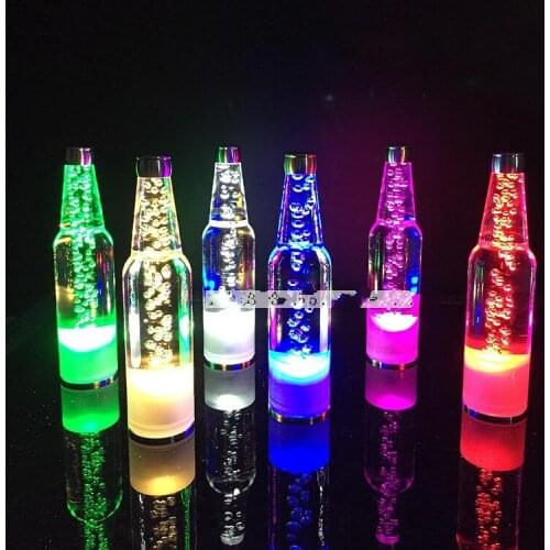 New fashion rechargeable led beer wine Bottle Lamps glowing led Night lights wedding table centerpieces Bar disco Party supply