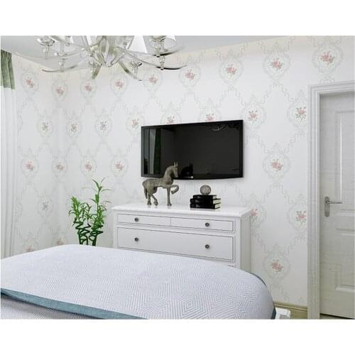 Beibehang European pastoral rose wallpaper 3D living room sofa background wall murals bedroom romantic wedding room 3d wallpaper