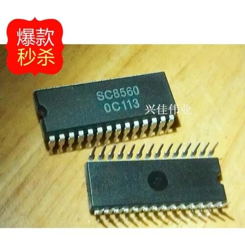 10PCS New original authentic SC8560 -line digital LED display chip electronic quartz clock DIP28
