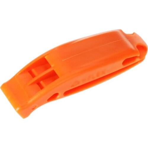 Outdoor Survival Double Frequency Bright Orange Safety Whistle Emergency Whistle for Camping Hiking Equipment Athlete Accessory