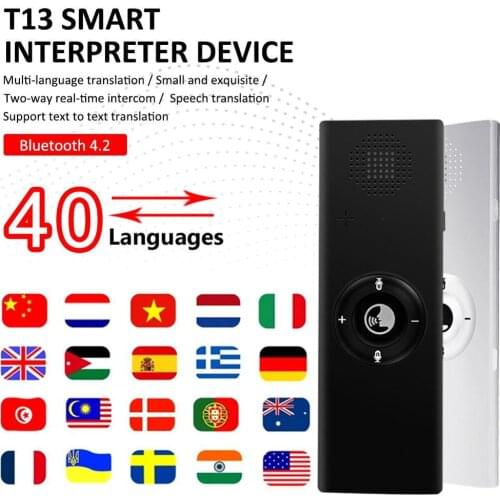 Interpreter Portable Voice Translator T13 Smart Multi-Language Speech Interactive Translator Real Time Voice translation machine