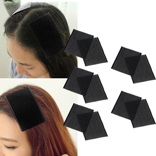 10 Pcs/set Hair Hook Loop Pad Fringe Stabilizer Front Hair Grip Bang Sheets Hairpin Accessories Girls Hair Stlying Tool Black