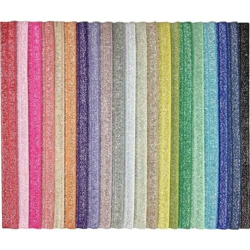 21pcs/lot 1.5cm Silver Glitter Headband Elastics Hair Bands Cords Satin Hair Ties Hairbands Hair Accessories For Kids Children
