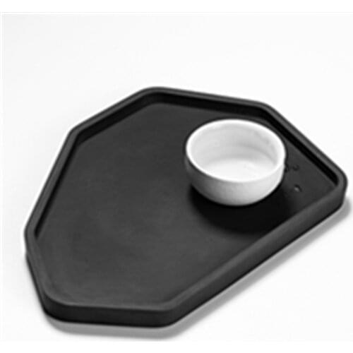 DIY Silicone Clay Mold Flower Pot Tray Making Concrete Flower Vase Cup Coaster Molds Resin Craft Plates Mould