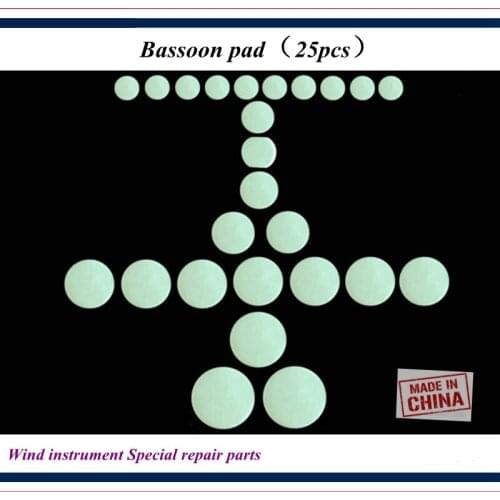 Wind instrument Special repair parts - Bassoon pad ( 25pcs ) , Suede material , Eight kinds of specifications