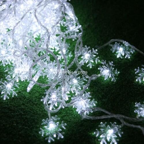 20M 200 LED Fairy String Lights Guirlande Lumineuse Snowflake Christmas Wedding Decor luminarias lamps Garland Luces Decorativas