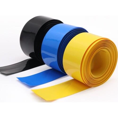 5Meter PVC Heat Shrink Tubing Battery Sleeve Heat Shrinkable Film Low Temperature Yellow Color 7-180