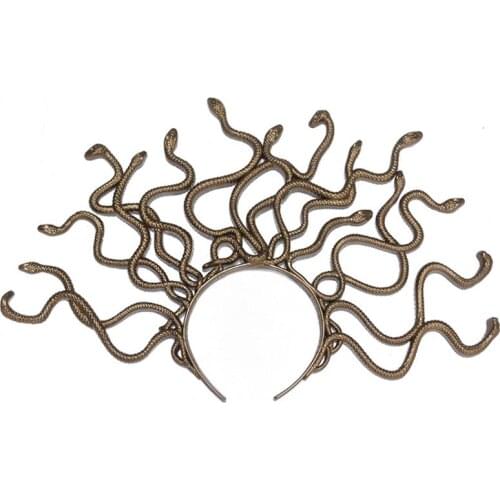 Halloween Vintage Medusa Snake Costume Headband Cosplay Dress-up Party Supplies N1HE