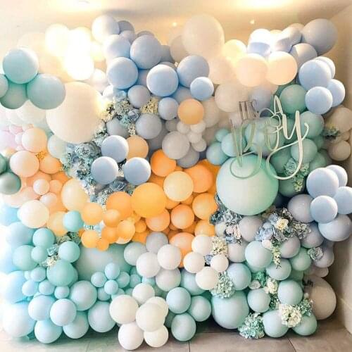 135pcs Blue Green Orange Macaron Balloon Garland Event Party Latex Balons Wedding Baby Shower Birthday Party Decor Kids Adult