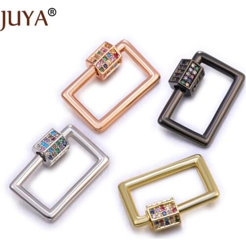 Juya Jewelry Clasps Fastener Screw Clasps Supplies Handmade Accessories for Luxury Jewelry Making DIY Woman Necklace Bracelet