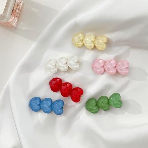 Heart Barrette For Women Hair Clip Elegant New Fashion 2021 Fashion Metal Girls Sweet Hairpins Barrettes Hair Accessories Gift