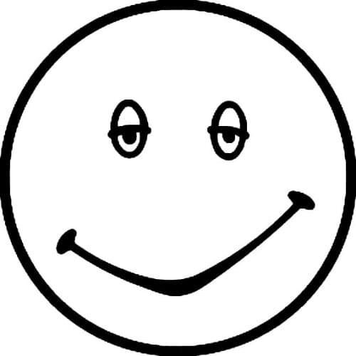 15CM*15CM Smiley Face Funny Car Sticker Vinyl Decal Black/Silver c1-6923