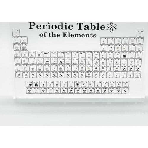200x125x24mm Acrylic PeriodicTable Embedded 83 Kind Real Elements Kids Teaching Teachers Day Gifts Home Decorations