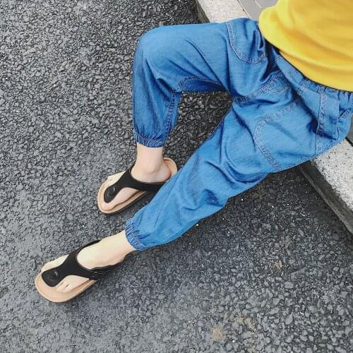 2018 Summer Girls Jeans Thin Kids Jeans Baby Children Boys Girls Casual Denim Pants Fashion Girls Kids Pants for Boys Girls 2-6Y